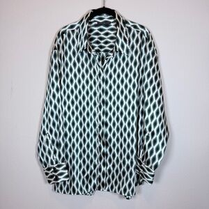 Lane Bryant Black and White Geometric Blouse Size 19/20